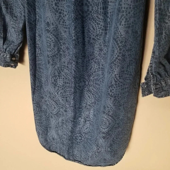 Anthropologie Cloth & Stone Printed Chambray Dress XS - Picture 7 of 14